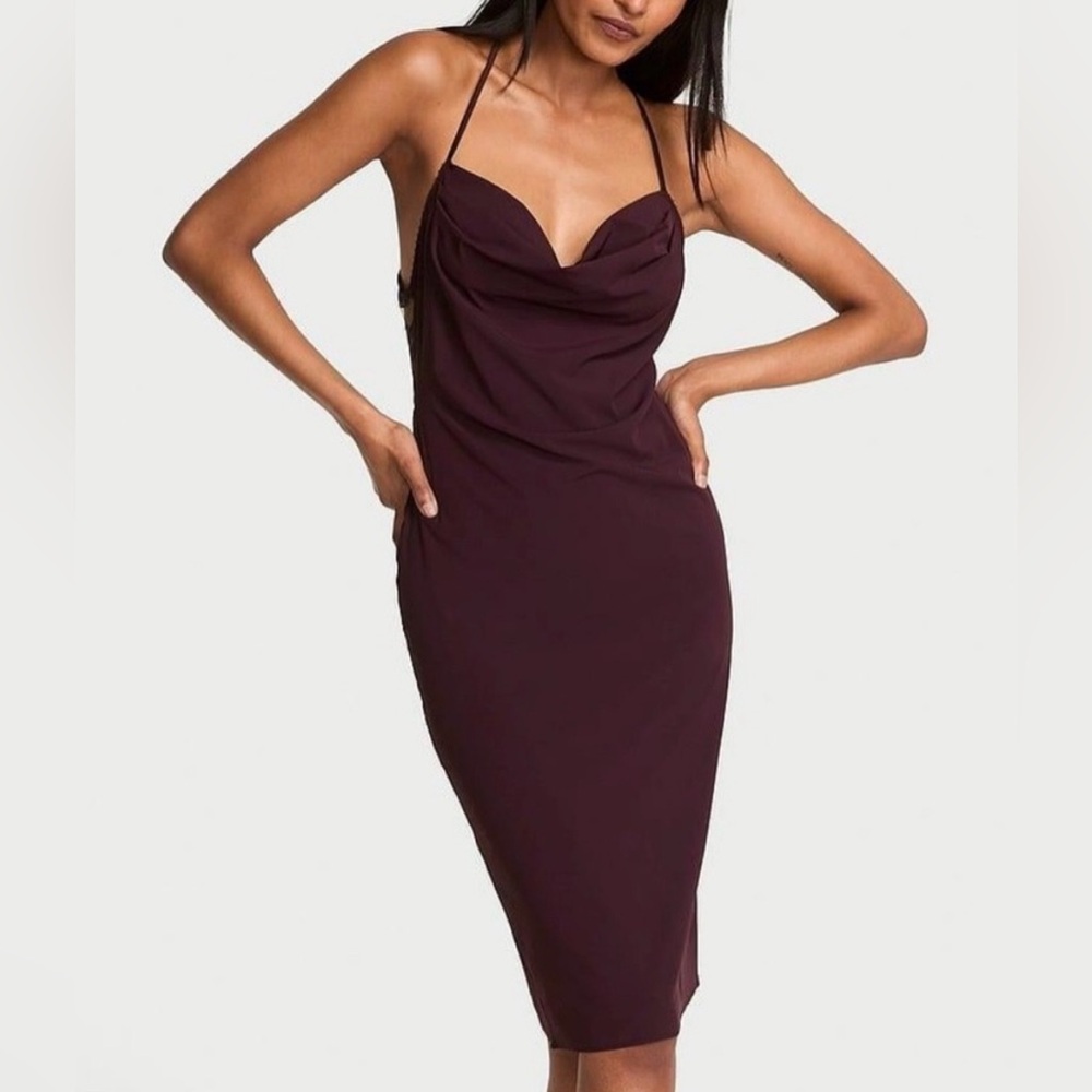 Victoria's Secret purple slip dress with lace trim
